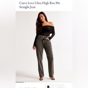 Abercrombie Curve Love 90s Straight Ultra High Rise